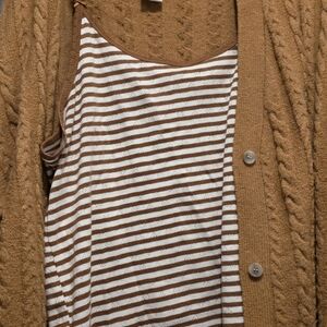 PINK Victoria's Secret Tan Knit Sweater